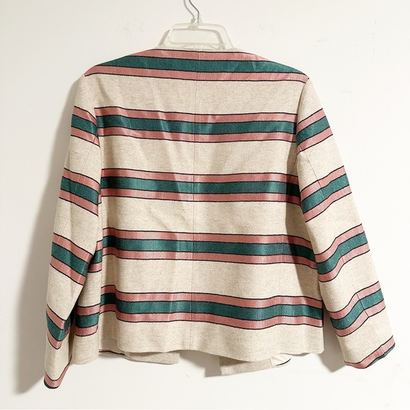 Weekend Max Mara Linen Cropped Linen Stripe Blazer - Picture 8 of 8